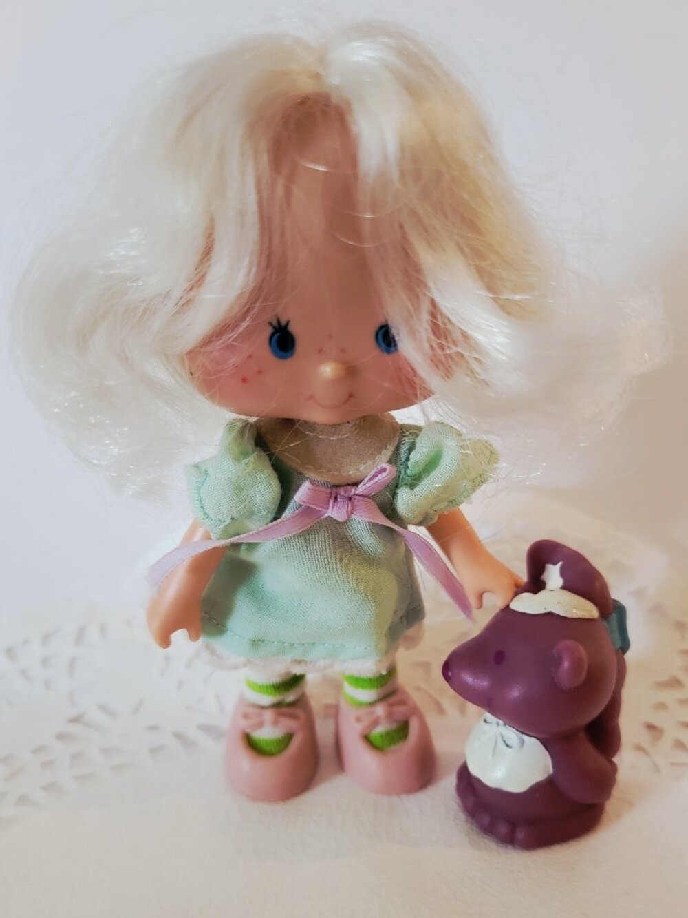 Vintage Angel Cake Doll Strawberry Shortcake collection with Pet Skunk, Souffle